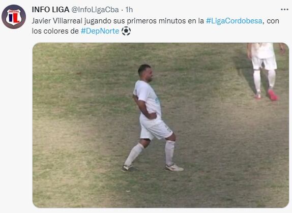 Javier Villarreal, un viejo guerrero que volvió al ruedo en Liga Cordobesa.