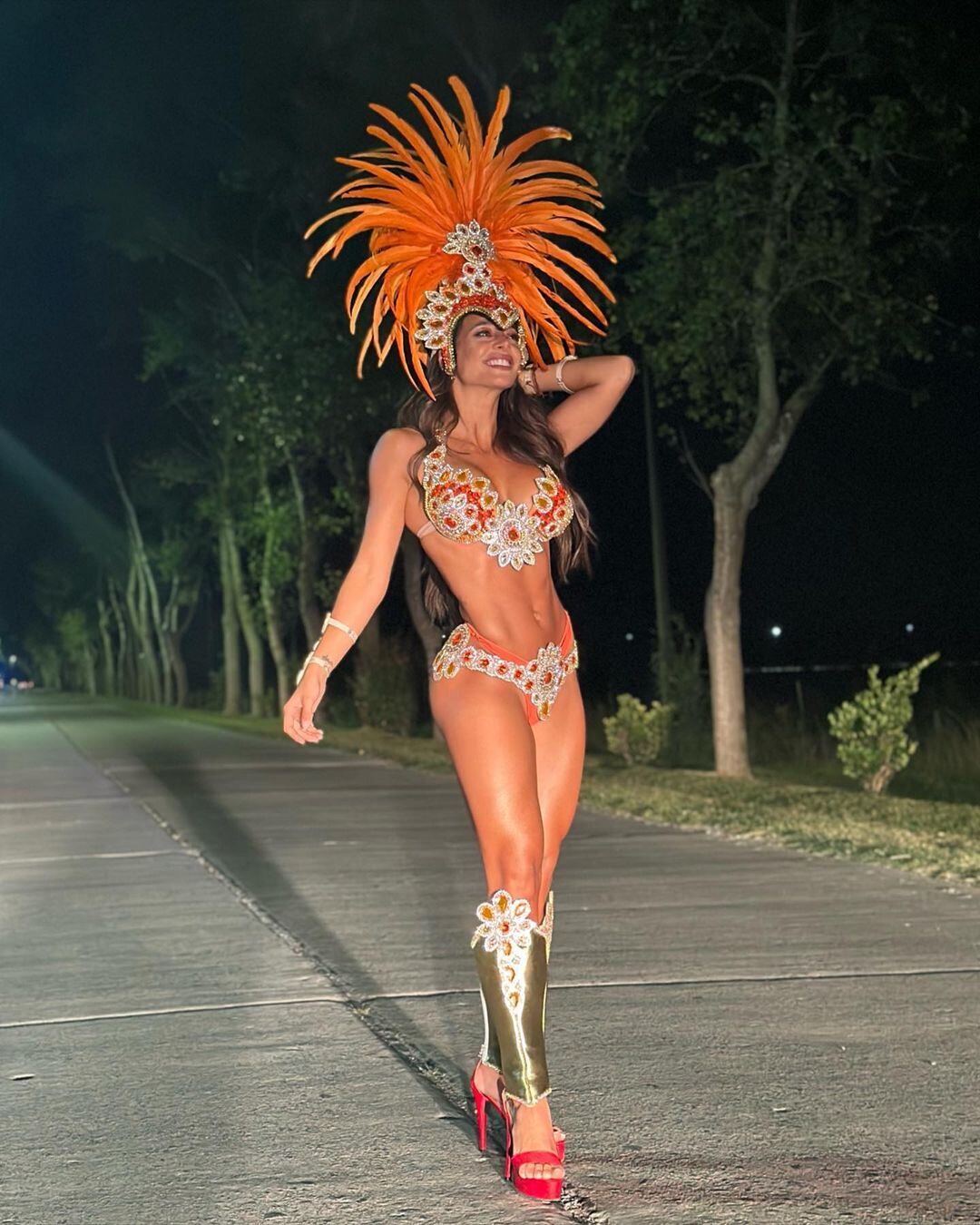 Sol Pérez deslumbró con su vestuario para el carnaval.