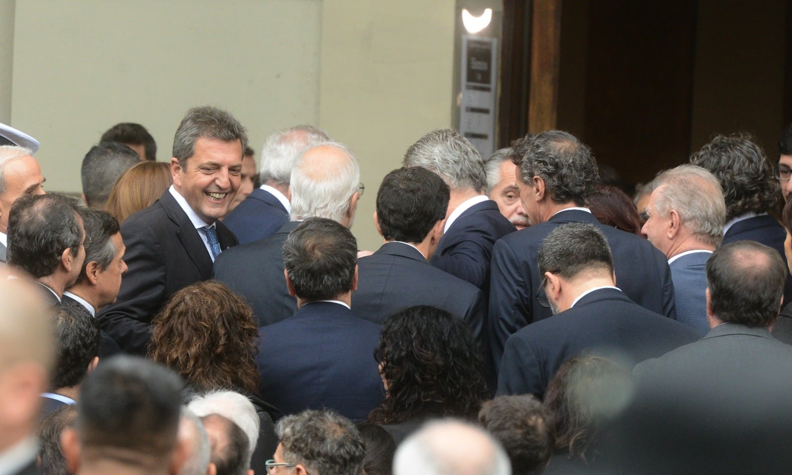 Sergio Massa acompañó a Alberto Fernández. También participó del acto de Cristina Kirchner.