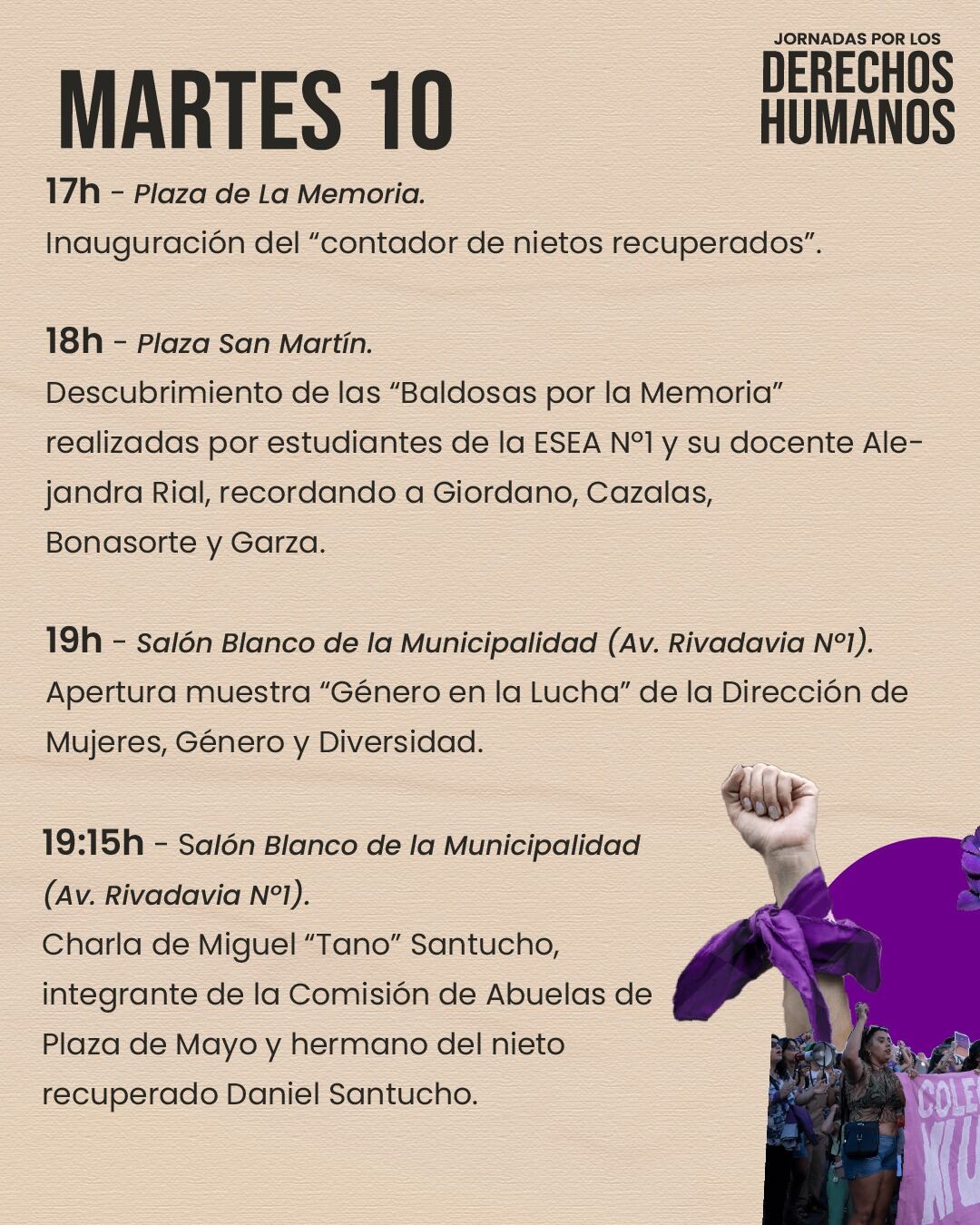 Presentación de actividades por el Día Internacional de los Derechos Humanos en Tres Arroyos