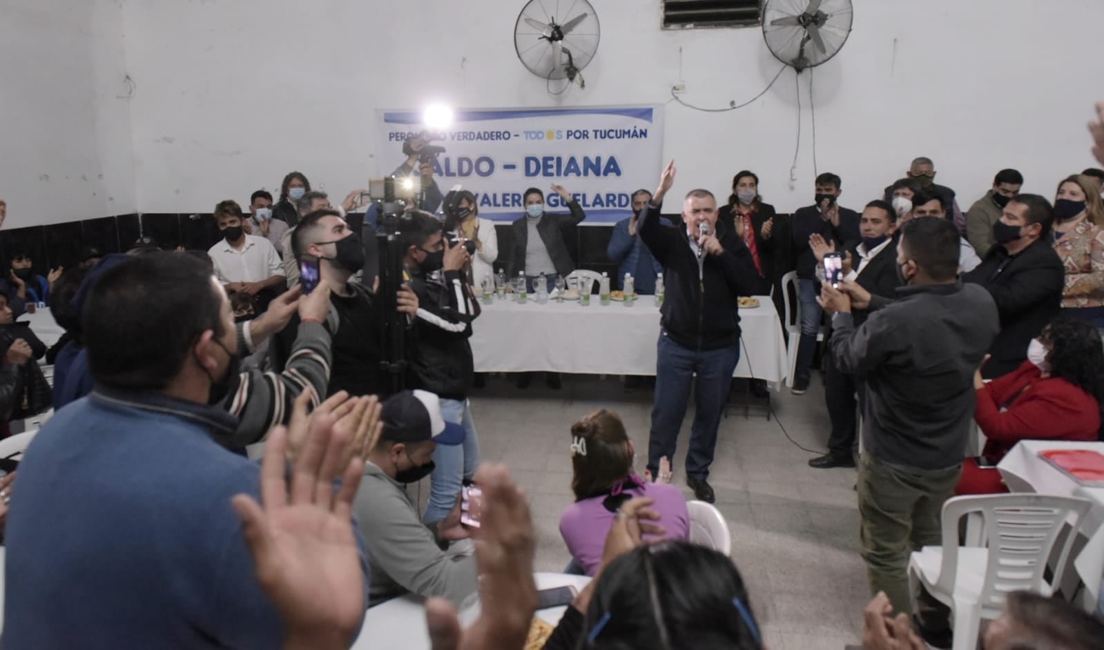 Jaldo participó de un acto en Villa 9 de Julio.