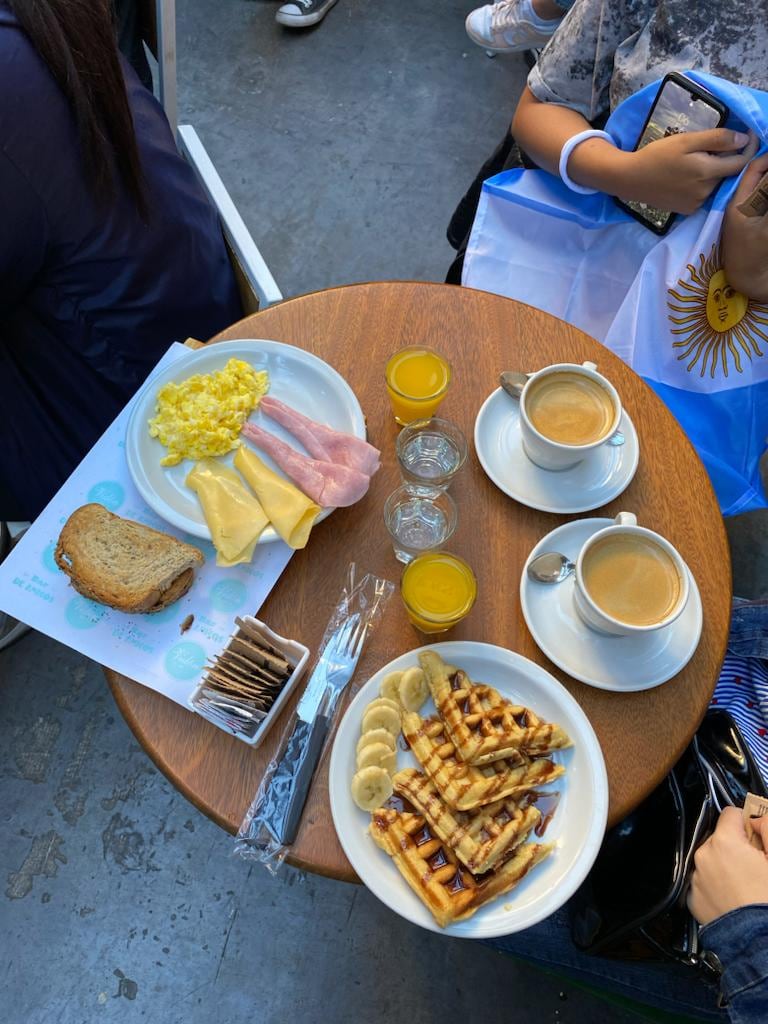 Opciones de desayunos.