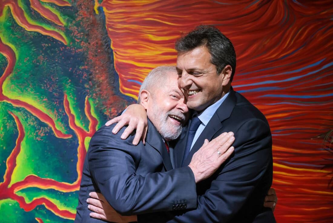 Sergio Massa junto a Lula Da Silva. 