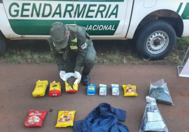 Intentaba transportar marihuana en diversos paquetes de mercaderías.