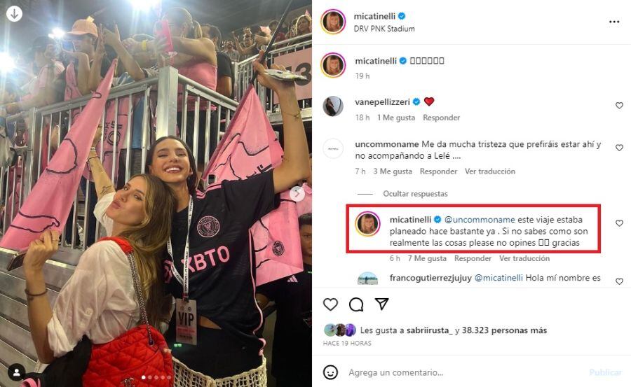 Mica Tinelli habló sobre la relación con su hermana Cande