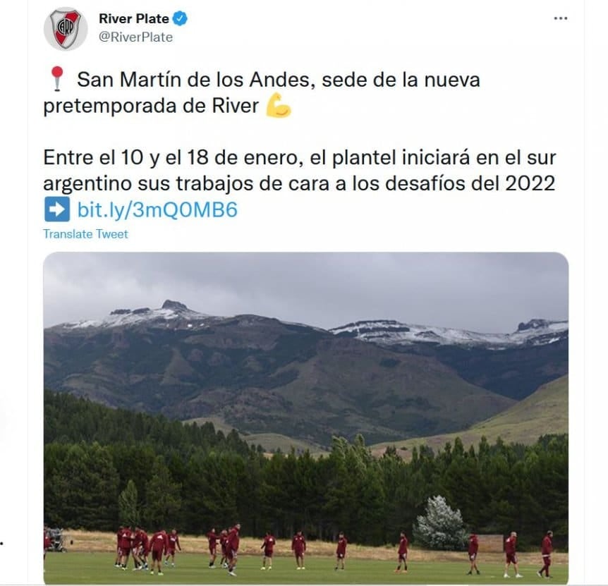 River confirmó oficialmente que realizará la pretemporada en el Sur del país