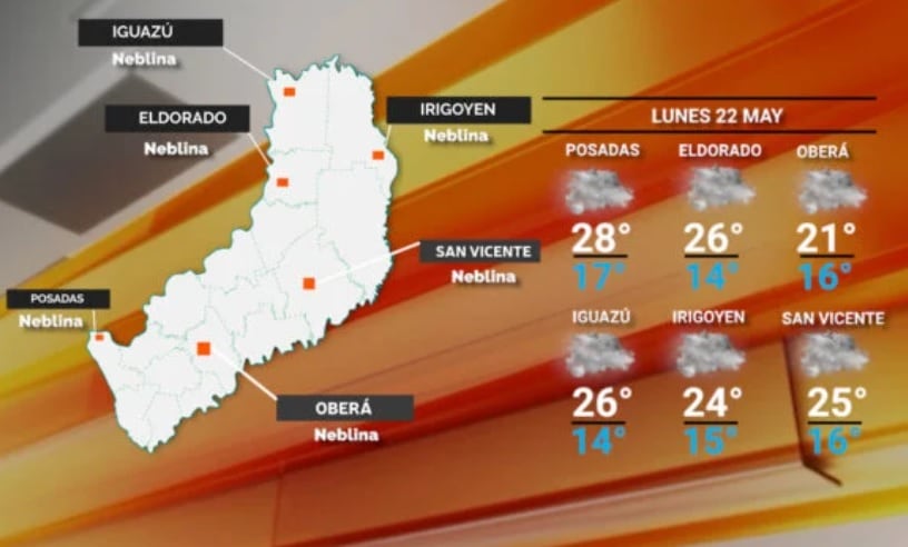 Inicio de semana con leves mejorías ante las inclemencias en Misiones.