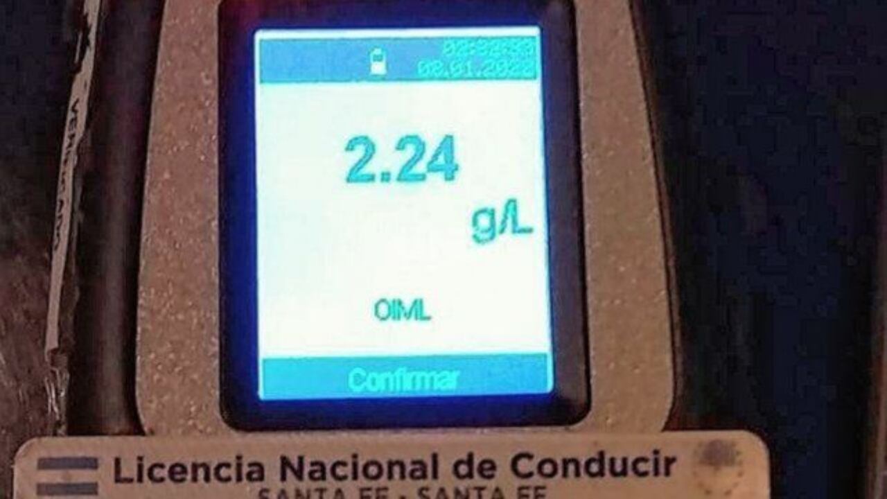 El test de Rosatti arrojó como resultado 2,24 de alcohol en sangre.