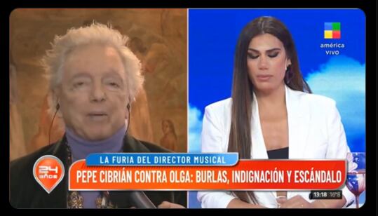 Pepe Cibrián furioso con Olga