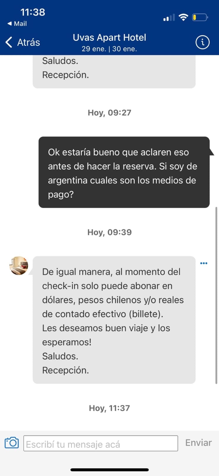 Acusó a un hotel de Mendoza de no recibir pesos argentinos: hizo la reserva como extranjera y desató la polémica