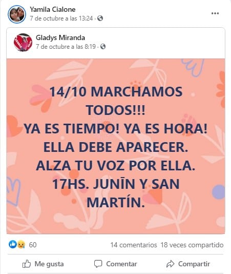 Marcha por Guadalupe Lucero