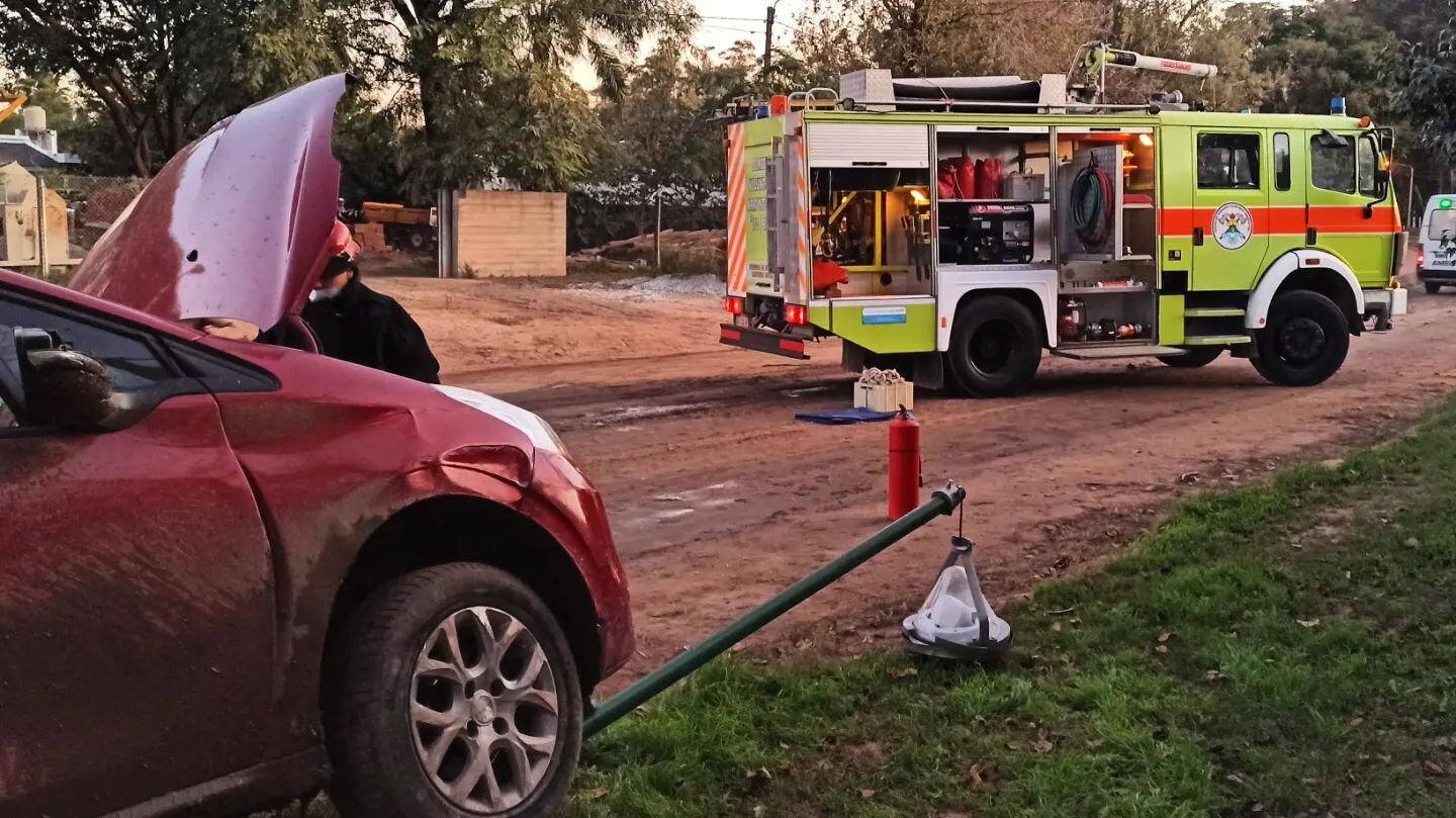 Accidente en Costanera del Rio Xanaes en Arroyito