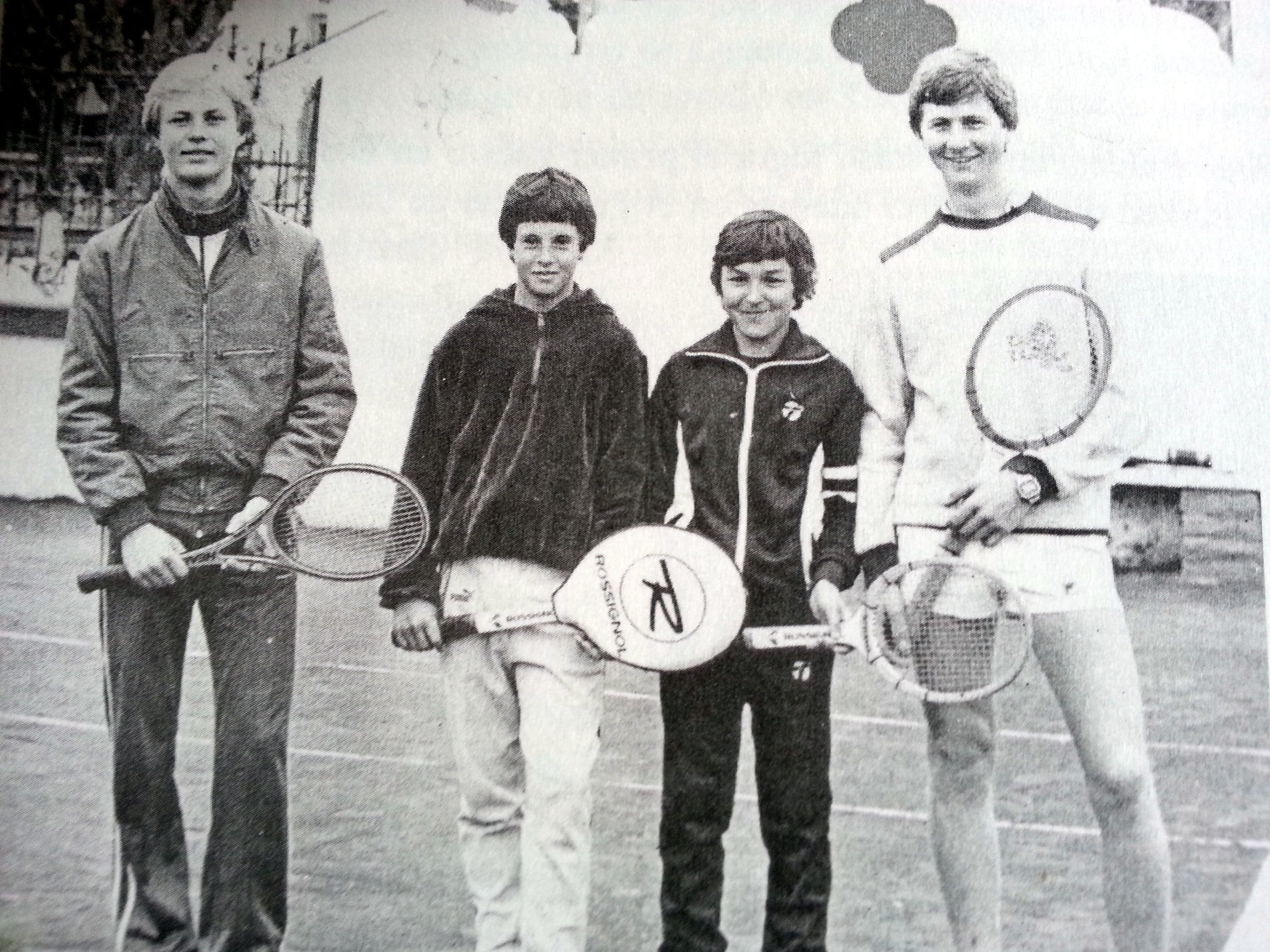 Antonio Evangelista, Gastón y Leandro Echegoyen, jugadores de Huracán