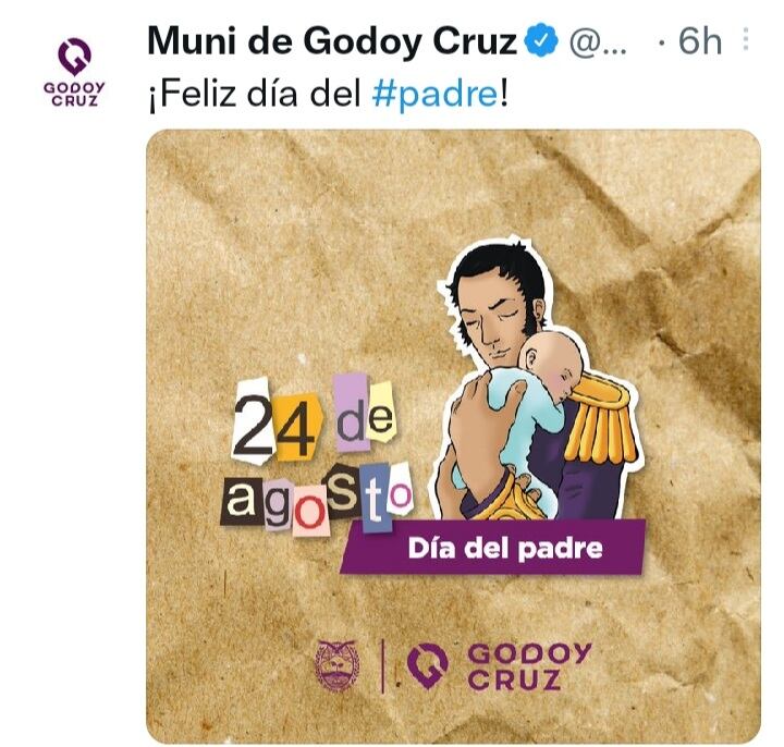 Tweets que conmemoran el día del padre en Mendoza.