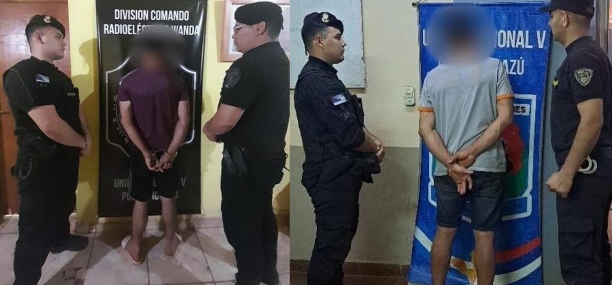 Wanda: detienen a dos individuos y secuestran armas en su poder