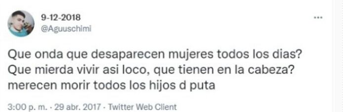 Escalofriante tuit del principal sospechoso por el asesinato de María Alejandra Abbondanza.