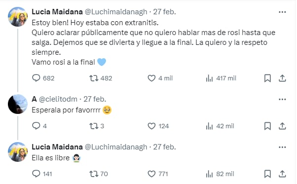 La decisión de Lucía de Gran Hermano 2024 frente a Rosina