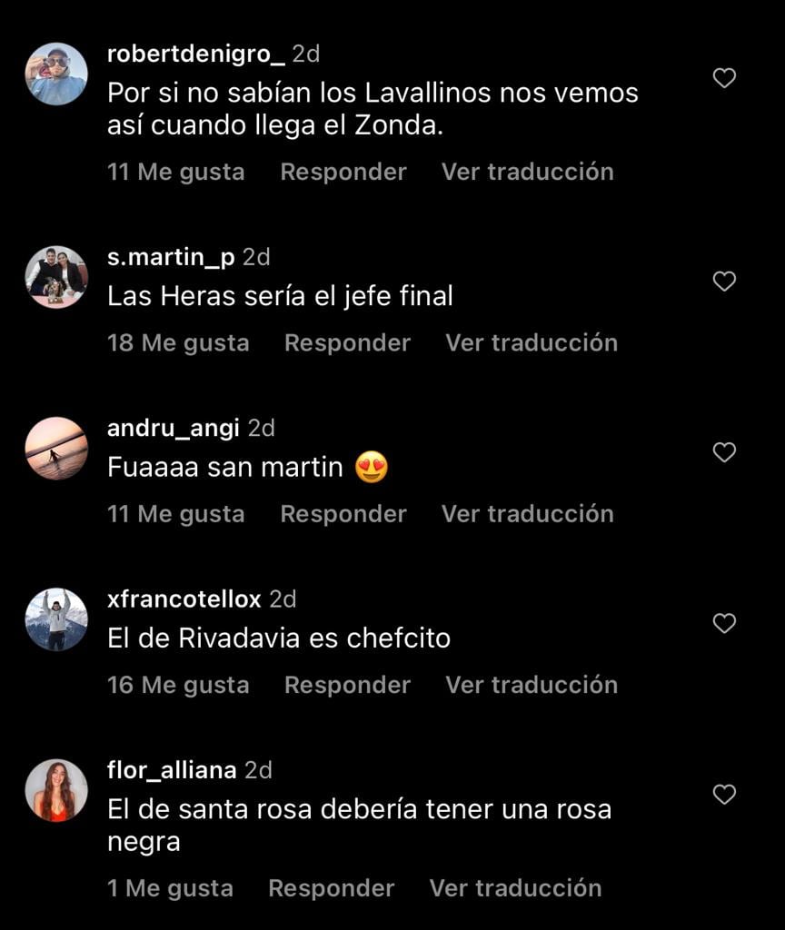 Los comentarios de los usuarios al ver a los departamentos de Mendoza como Villanos.