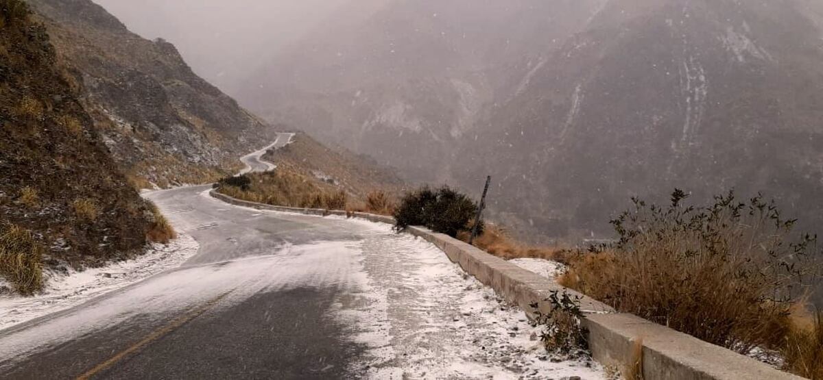 Se viene el frío y podría caer aguanieve en las zonas serranas puntanas