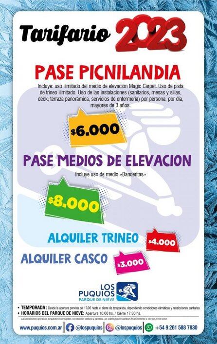 Los Puquios, precios