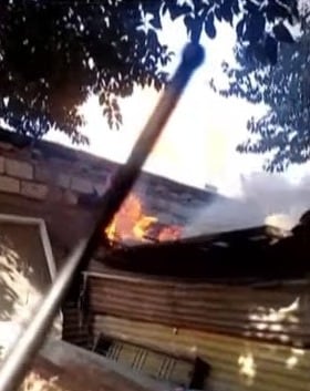 Parte del incendio registrado en barrio Marqués Anexo.