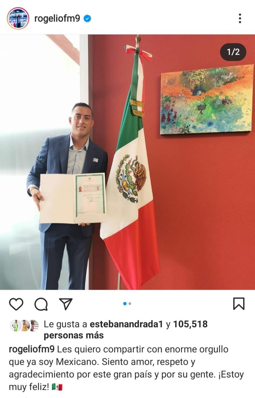 Rogelio Funes Mori concluyó su trámite cómo ciudadano mexicano.