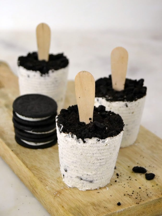 Helado de crema Oreo