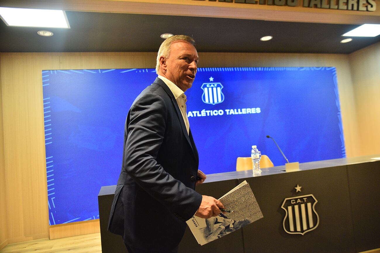 Conferencia de prensa de Andrés Fassi Presidente de Talleres tras el incidente del partido contra Boca Juniors por Copa Argentina.
Foto: Pedro Castillo / La Voz