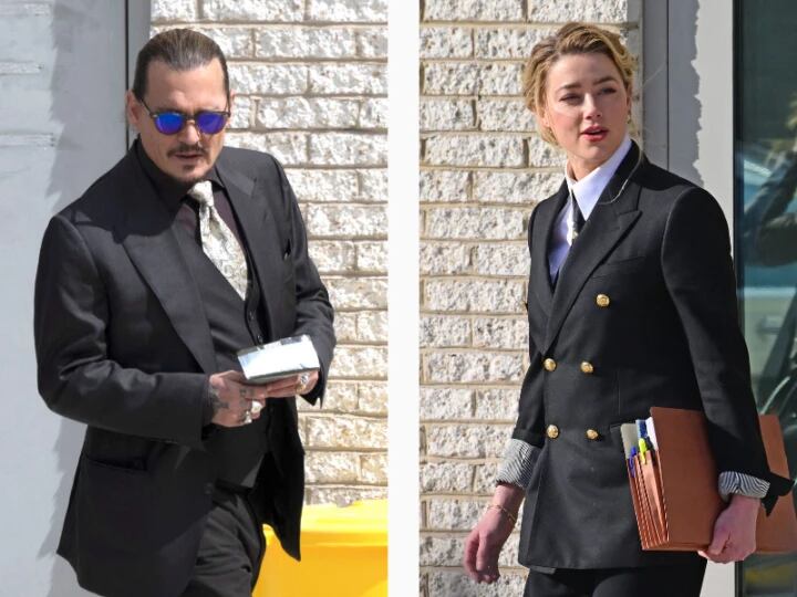 Johnny Depp y Amber Heard durante su juicio.