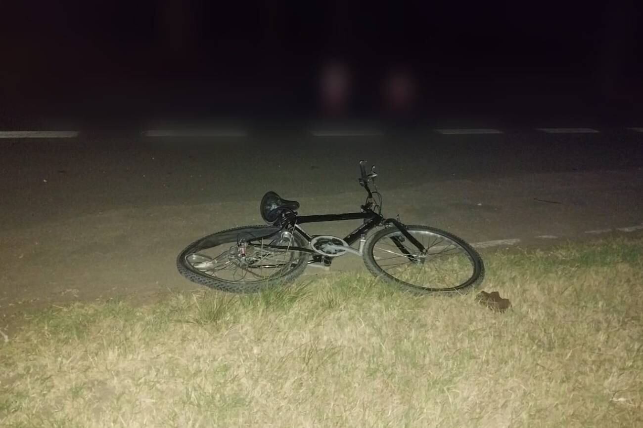 La bicicleta donde iba la víctima (Policía).