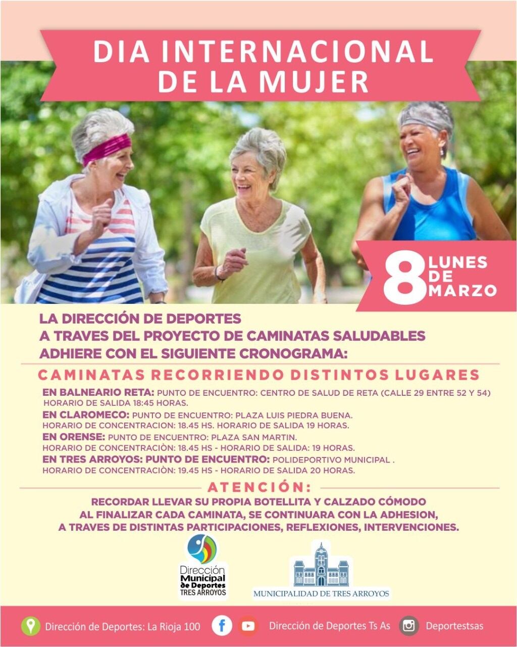 Caminata Saludable Día Internacional de la Mujer