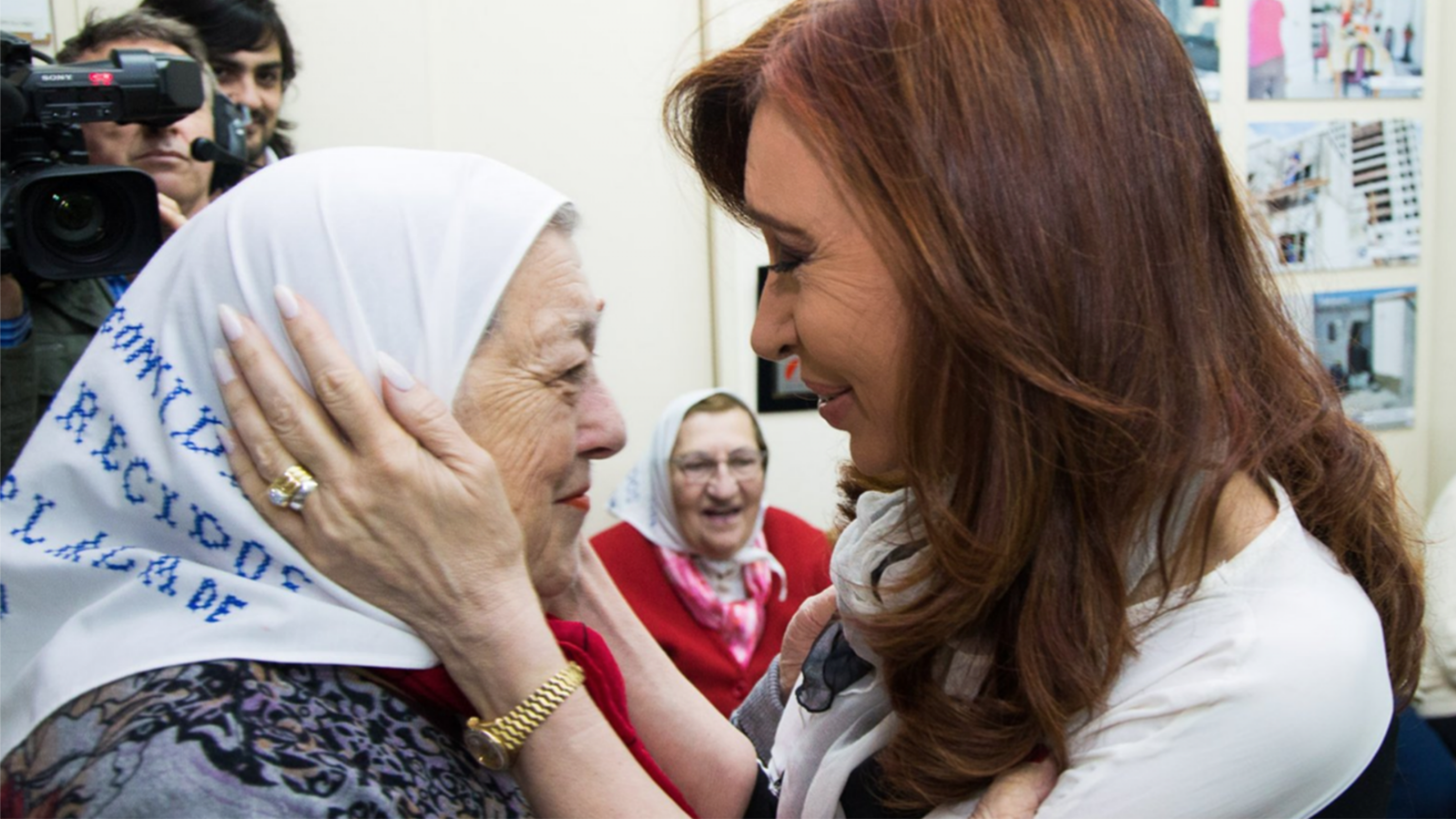 Hebe de Bonafini y Cristina Kirchner.