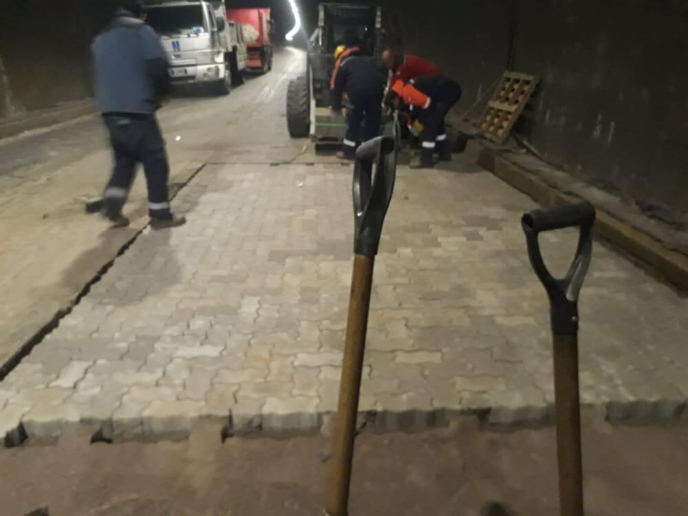 Reparaciones en túnel Internacional Cristo Redentor y N°14.