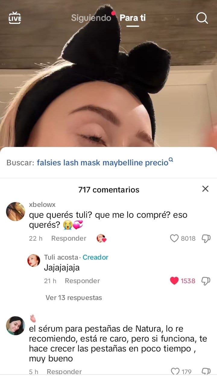 Tuli Acosta se rio del meme de Oky