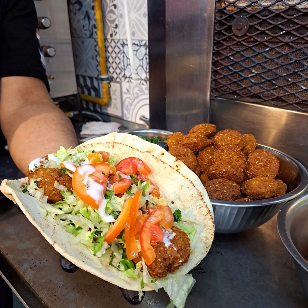 Shawarma y falafel, los protagonsitas de Las Noches de Bagdad.