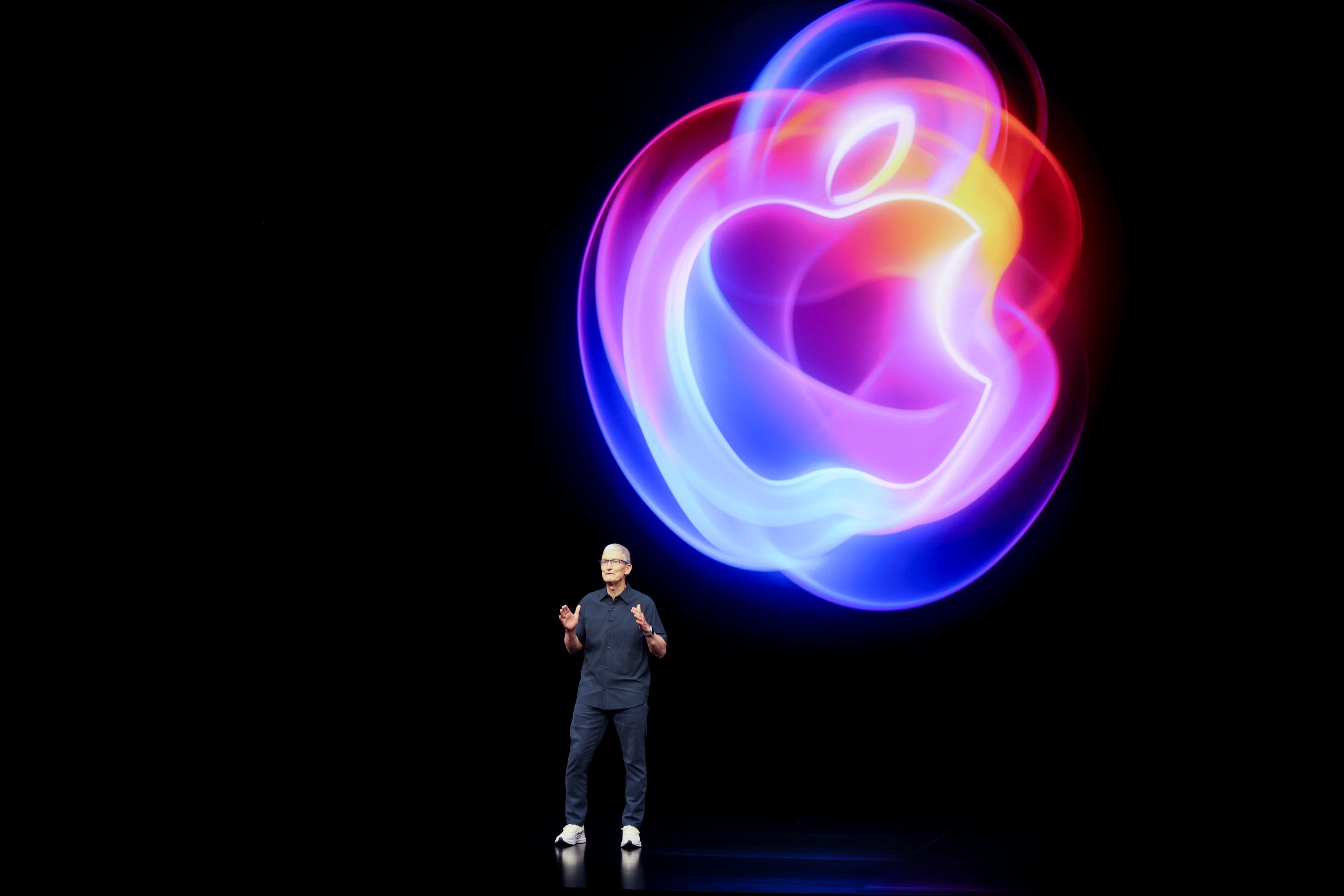 La presentación de Apple de su nuevo iPhone 16. (AP)