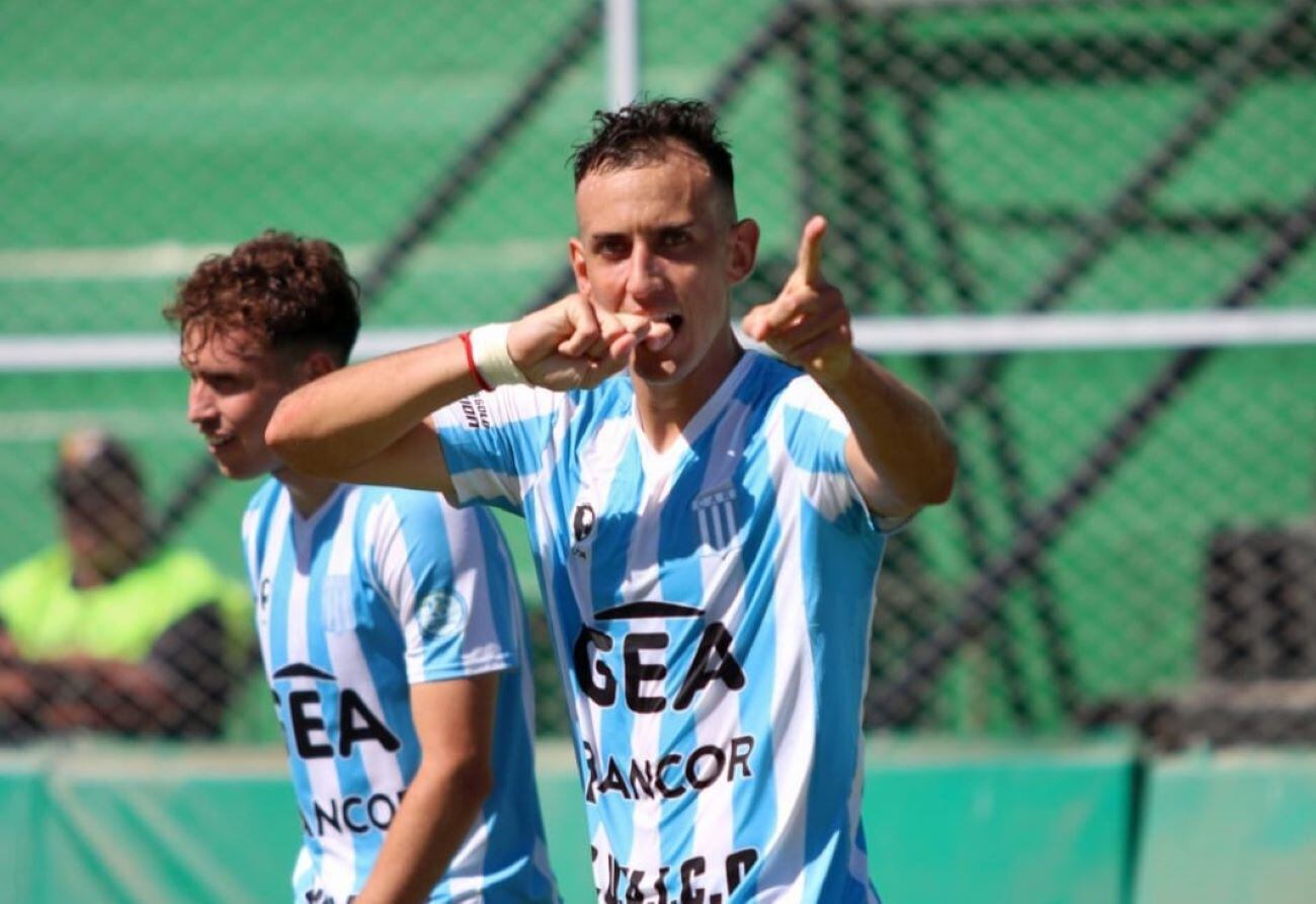 Bruno Nasta, 18 goles con la casaca de Racing (Prensa Racing).