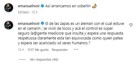 Qué dijo Emanuel Noir sobre el accidente del fan en el show de Ke Personajes