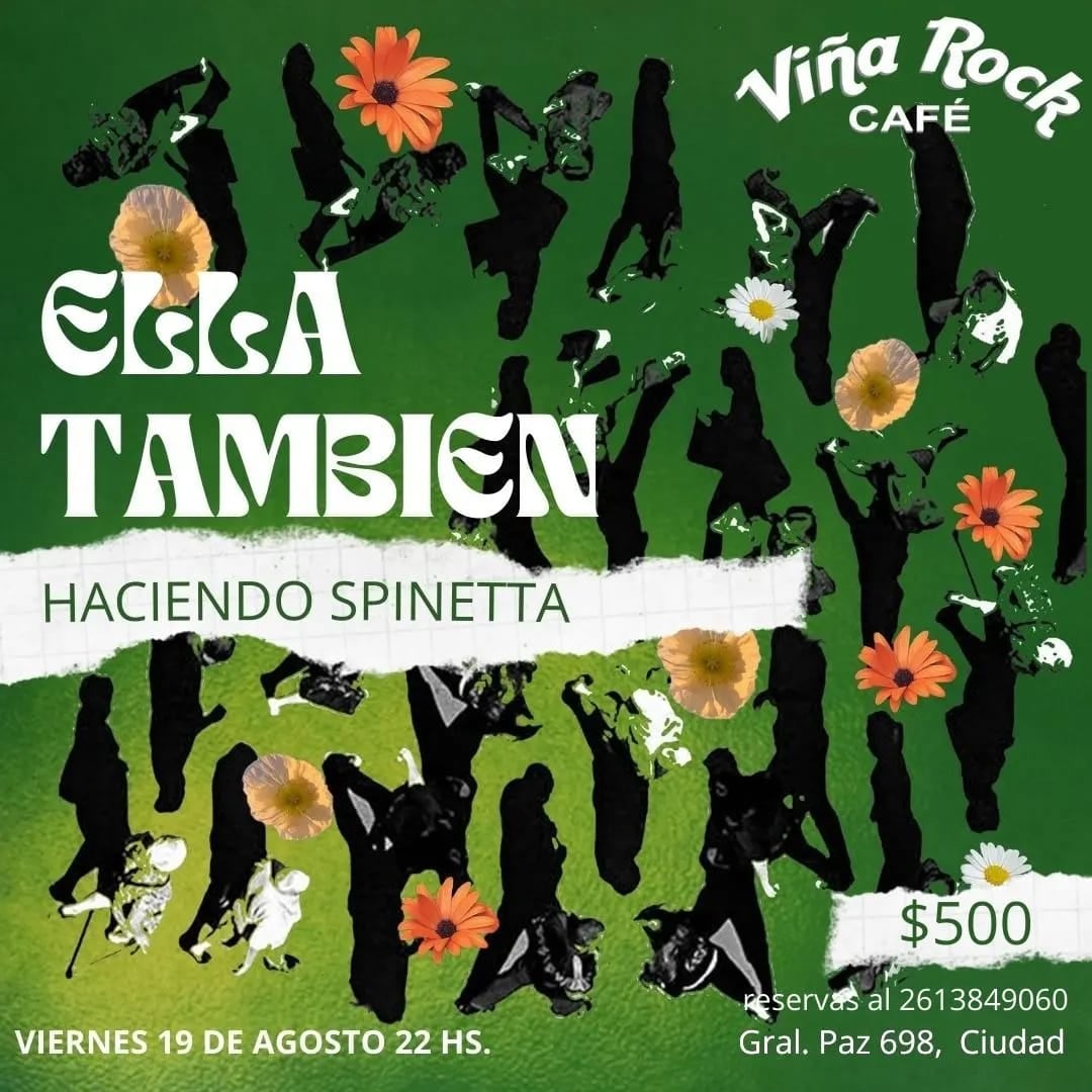 Ella También presentrá su espectáculo en Viña Rock Café este viernes 19 de agosto.