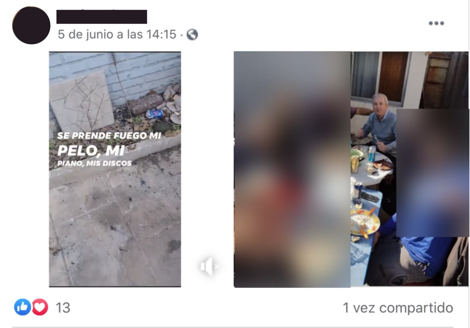 Andrés Villa participó de un asado el último 5 de junio.