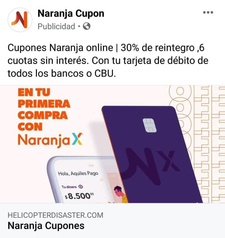 Delincuentes simulan ser de Tarjeta Naranja e invitan a los clientes a rellenar formularios con datos personales.