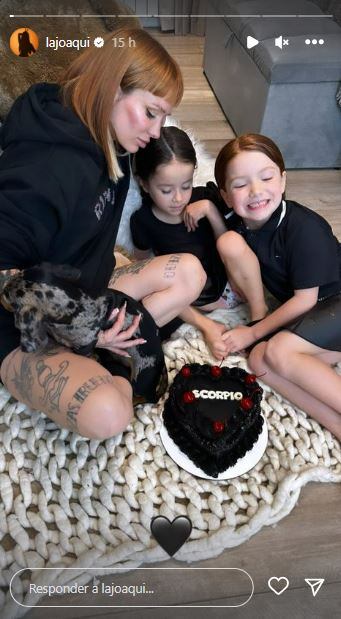 La Joaqui celebró su cumpleaños con sus hijas y mostró su nuevo cambio de look