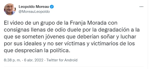 Lo que dijeron los políticos oficialistas