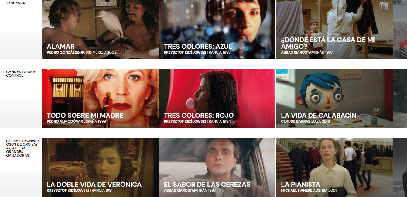 MUBI, plataforma de streaming.