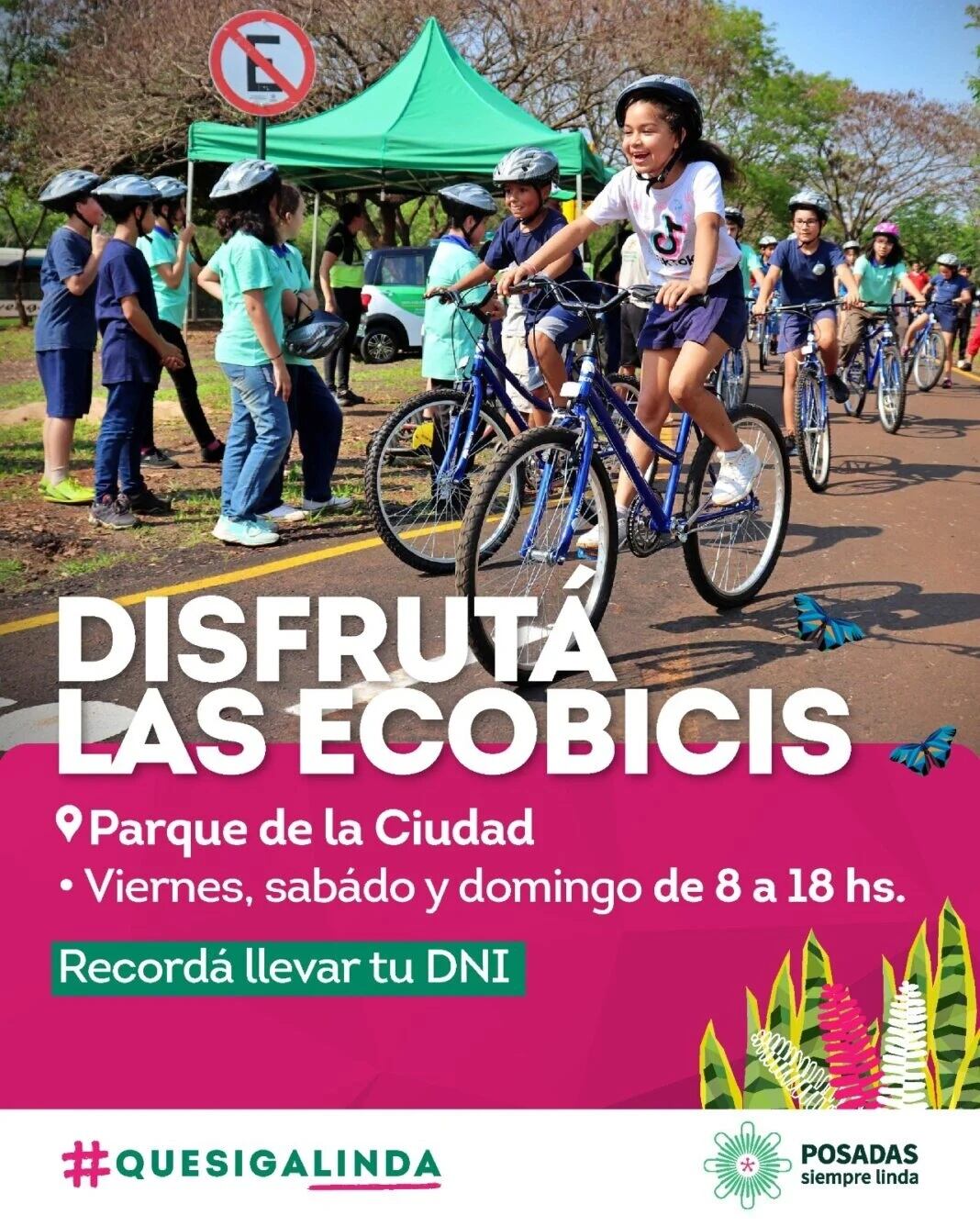 Posadas cuenta con un nuevo punto donde disfrutar las Ecobicis.