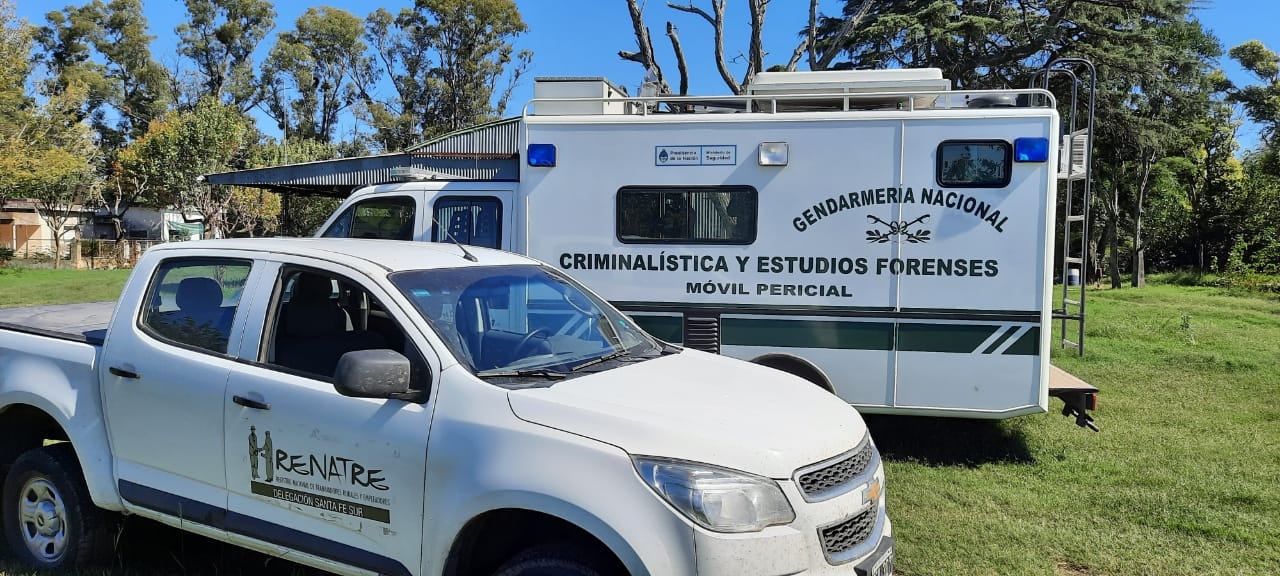 Gendarmería Nacional intervino en el operativo en Villa Mugueta. (Renatre)