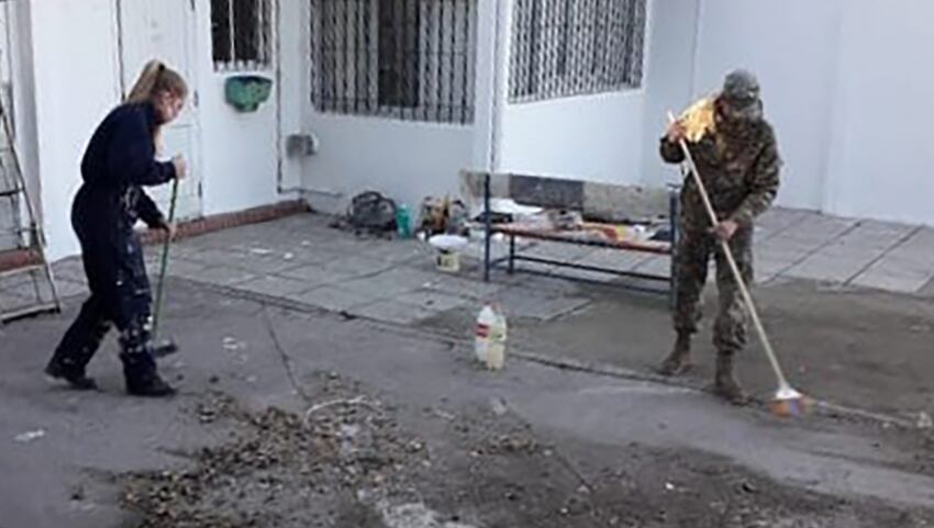 Infantería visitó la escuela que apadrina