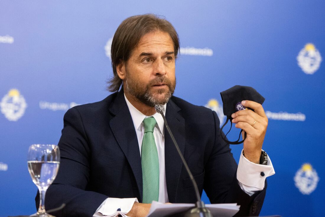 El presidente de Uruguay, Luis Lacalle Pou, anunció una serie de medidas para hacerle frente a la sequía. Foto: AP.