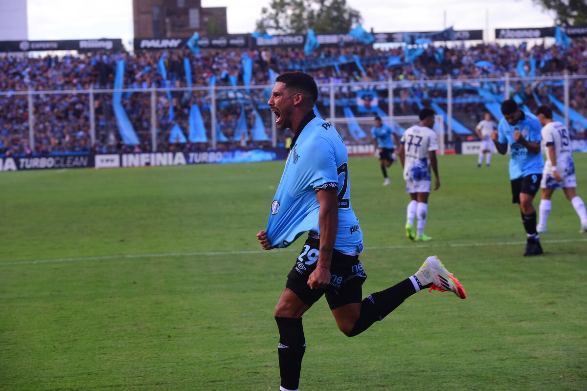 Franco Jara, goleador de Belgrano: anotó contra Talleres y alcanzó una marca