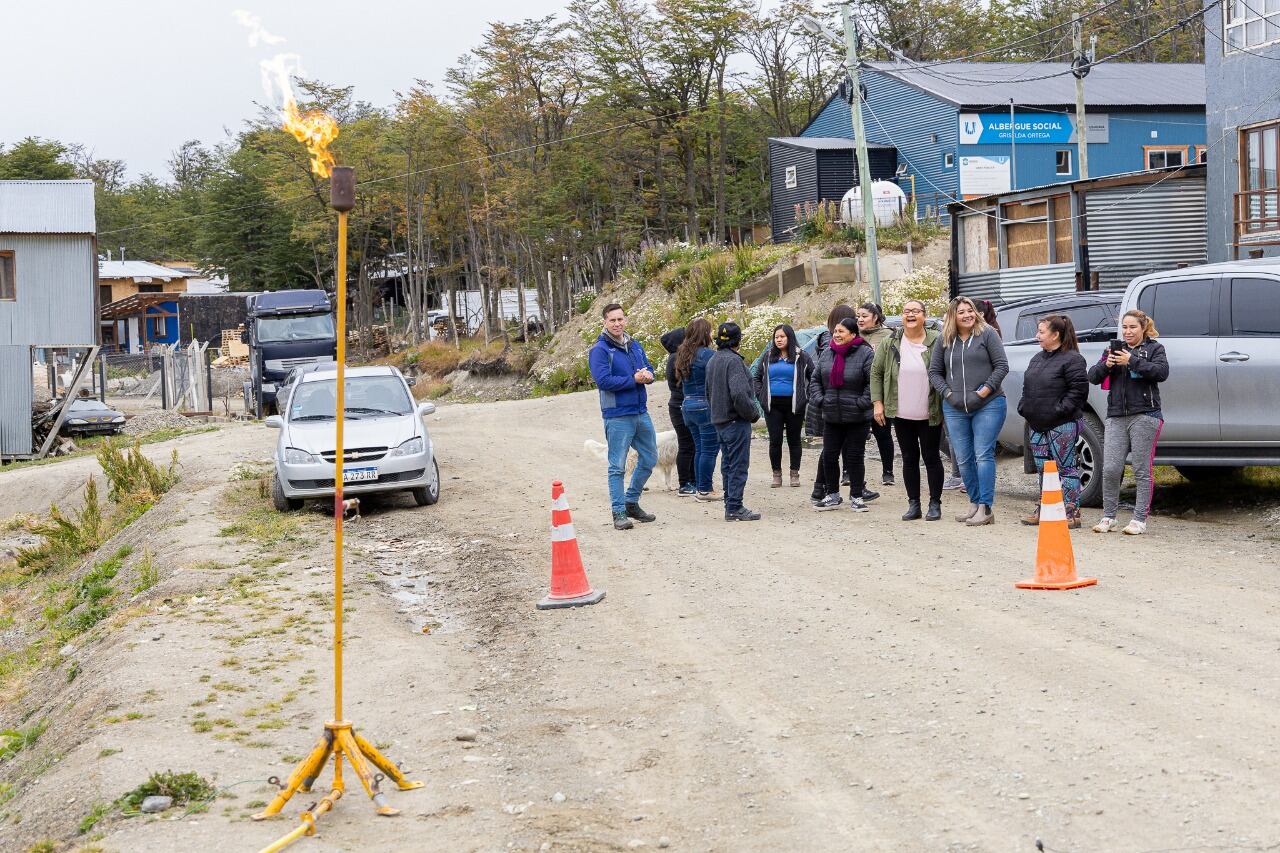 Finalizó la habilitación de la red de gas del barrio Quinta 52 de Ushuaia